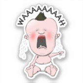 Huilen Baby Pointing Finger Sticker (Voorkant)