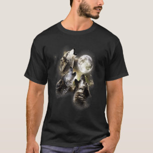 Huilen bij de maan Wolven huilen wolf cool T-shirt