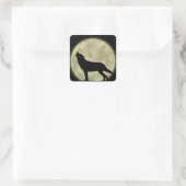 Huilen bij de Moon Wolf Stickers (Tas)