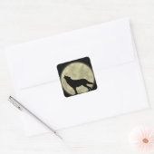 Huilen bij de Moon Wolf Stickers (Envelop)