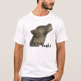Huilen Ja! Ruimte Sterrenstelsel Wolf Silhouet T-S T-shirt