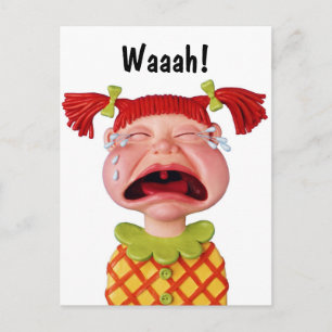 Huilen MeisjeW Briefkaart