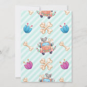 Huilen met Joy Cute Wolf Boy Baby shower Invita Kaart (Achterkant)