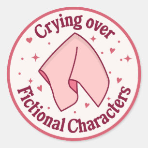 Huilen over fictieve personages Boekachtig boek Li Ronde Sticker