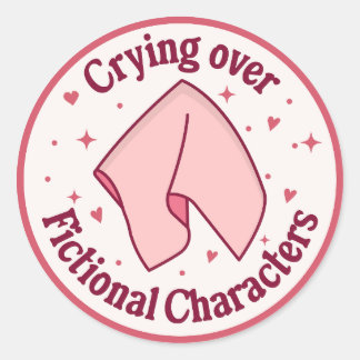 Huilen over fictieve personages Boekachtig boek Li Ronde Sticker