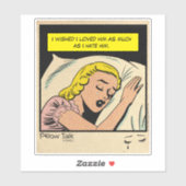  huilen Retro Romance Comic Book Panel Sticker (Vel)