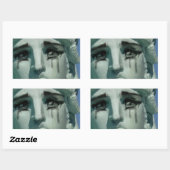 Huilend Vrijheidsbeeld Rechthoekige Sticker (Vel)