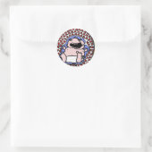 Huilende baby ronde sticker (Tas)