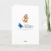 Huilende carol zingende hond kunst kerstkaart feestdagen kaart (Achterkant)