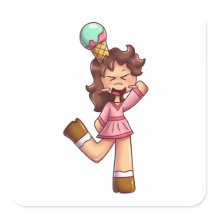 Huilende Chibi-meisje met ijshoorntje