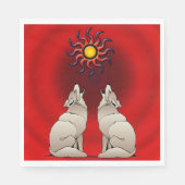 HUILENDE COYOTES SERVETTEN (Voorkant)