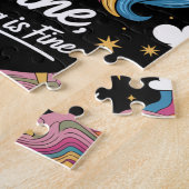 Huilende eenhoorn schedel in prima alles is in ord legpuzzel (Zijkant)