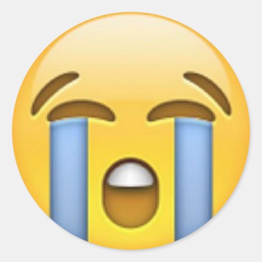 Huilende Emoji sticker (Voorkant)