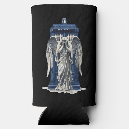 Huilende engel met blauwe politie box 1 (Achterkant)