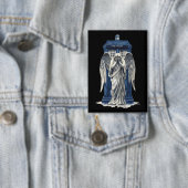 Huilende engel met blauwe politie box 1 button (Insitu)