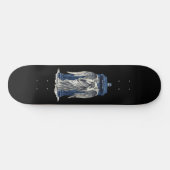Huilende engel met blauwe politie box 1 skateboard (Horizontaal)