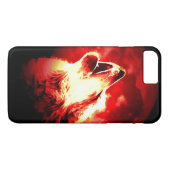 Huilende Grijze Wolf bij Maan Case-Mate iPhone Case (Achterkant (Horizontaal))