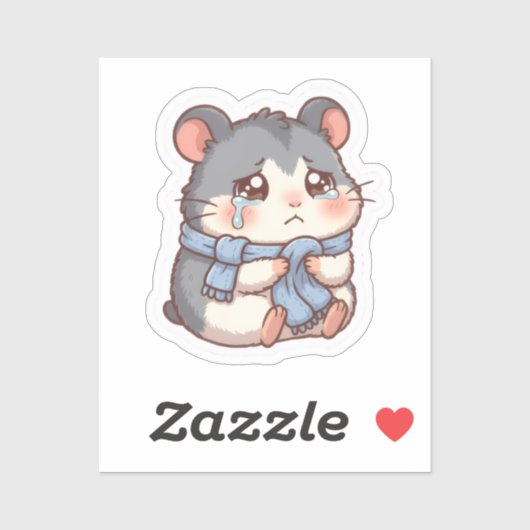 Huilende Hamster Sticker (Vel)
