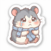 Huilende Hamster Sticker (Voorkant)