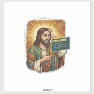 Huilende Jezus Syntaxisfout Codering Programmeur S Sticker