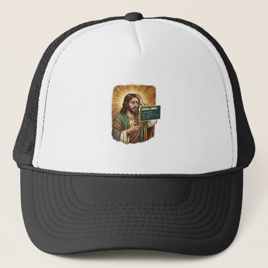 Huilende Jezus Syntaxisfout Codering Programmeur S Trucker Pet (Voorkant)