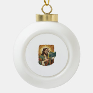 Huilende Jezus Syntaxisfout Codeur Programmeur Sof Keramische Bal Ornament