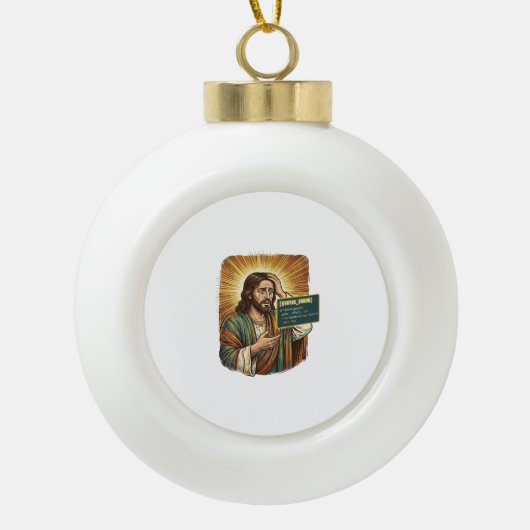 Huilende Jezus Syntaxisfout Codeur Programmeur Sof Keramische Bal Ornament (Voorkant)