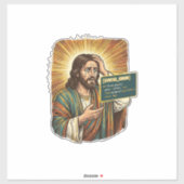 Huilende Jezus Syntaxisfout Codeur Programmeur Sof Sticker (Vel)