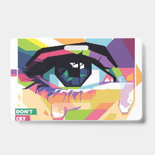 Huilende ogen pop kunst badge