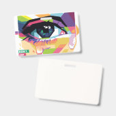 Huilende ogen pop kunst badge (Voor- en achterkant)