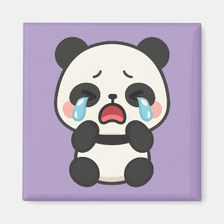 Huilende Panda - Schattigee trieste Panda Magnet Magneet