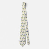 Huilende paraplu met ogen Hand getekend Stropdas (Voorkant)