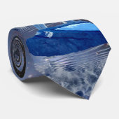 Huilende poolwolf, maan & sterren stropdas (Opgerold)