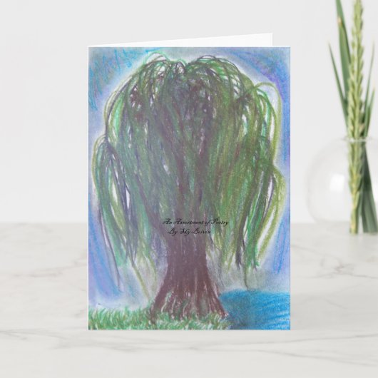 Huilende Willow Blank Notecard Kaart (Voorkant)