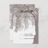 Huilende Willow Tree bruiloft RSVP (Voorkant / Achterkant)