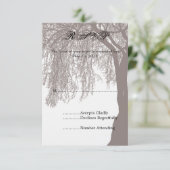 Huilende Willow Tree bruiloft RSVP Kaartje (Staand voorkant)