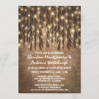 Huilende Willow Tree repetitie diner uitnodigingen