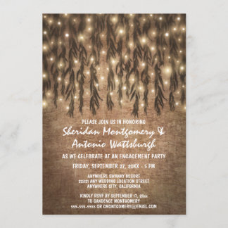 Huilende Willow Tree Verlovingsfeestuitnodigingen Kaart