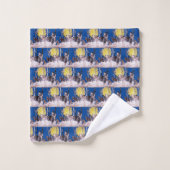 HUILENDE WOLF BAD HANDDOEK (Wasdoekje)