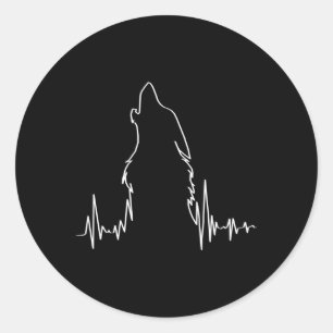 Huilende Wolf Hebeat Geest Dier Wolf Ronde Sticker