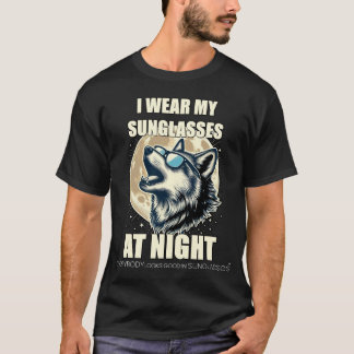 Huilende Wolf in Shades Moon - ELGIS T-shirt