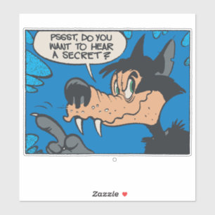 Huilende wolf zoals ik • Wil je een geheim weten?  Sticker
