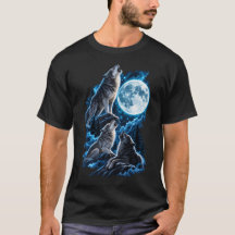 Huilende Wolven Volle Maan Muurkunst – Wilde Wolve