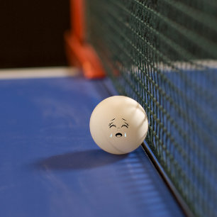 Huilerig Grappig Huilend Gezicht Ping Pong Bal Pingpongballen