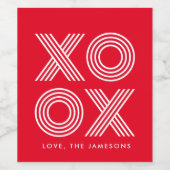 Huiles et baisers Valentine Vin Étiquette (Étiquettes simples)