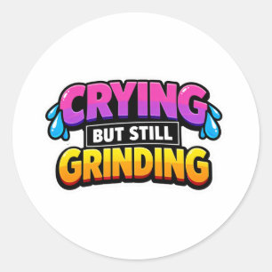 Huilsticker maar maalt nog steeds ronde sticker