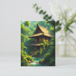 Huis aan de Rivier - A Riverside Home Briefkaart