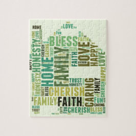 Huis aanpassen Naam van familie toevoegen Legpuzzel