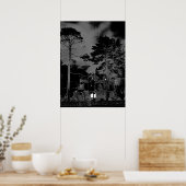 Huis bij nacht poster (Keuken)