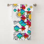 Huis Bloemen Zonneschijn Kinderen Cadeau Bad Handdoek (Insitu)